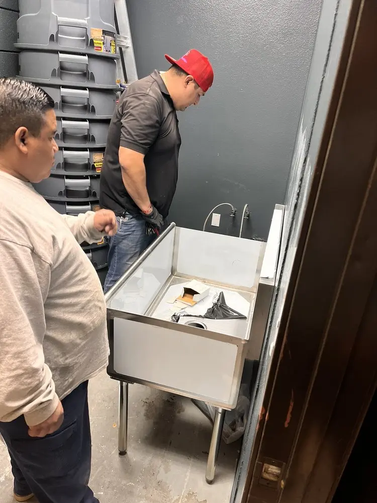Commercial plumbing and sink installation in Homewood